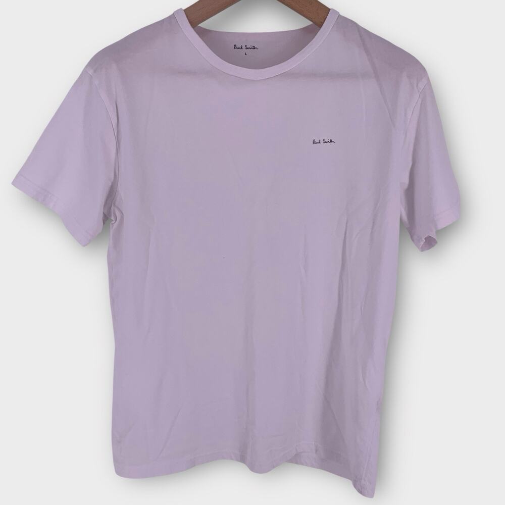 Paul Smith Men's Large White Signature Logo T-shirt 100% Organic Cotton